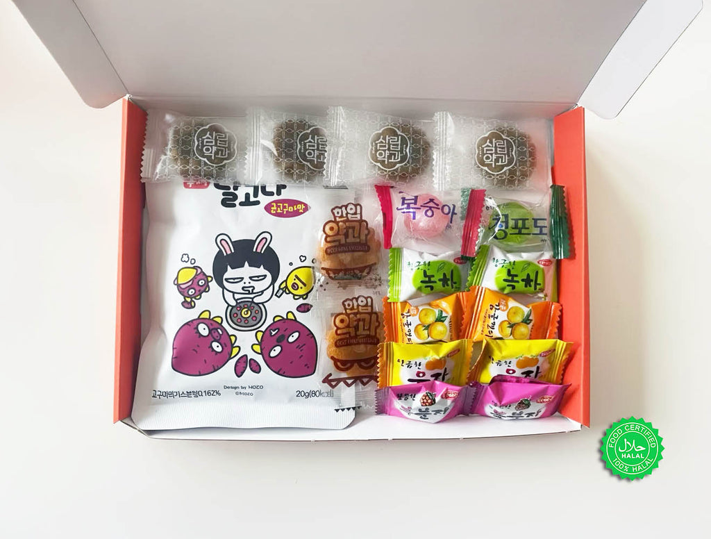 🌿 Halal & Vegan Korean Traditional Sweet Box