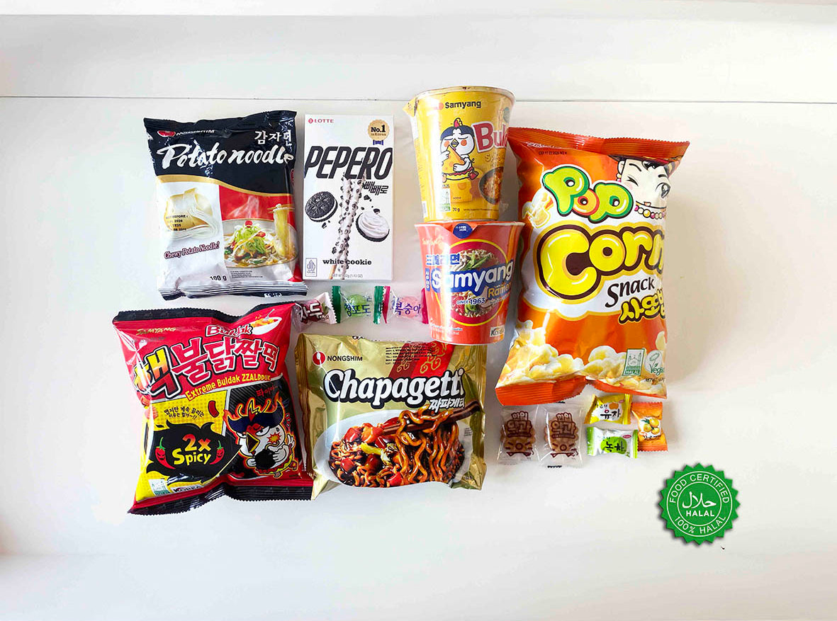 ✅ Halal Certified K-Snack & Cup Noodle Kit